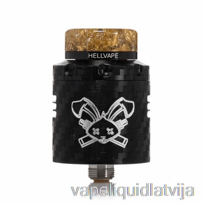 Hellvape Dead Rabbit V3 24mm Rda Melns Oglekļa šķiedras Vape šķidrums